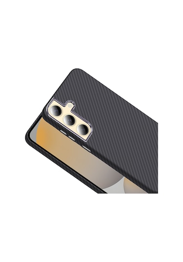 Mobilefix Galaxy Uyumlu S24 Kılıf M-safe Şarj Özellikli Karbon Fiber Görünümlü Gros Kapak - D Desert Titanyum