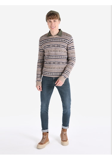 Colin's Colins Regular Fit Gri Erkek Kazak Cl1066334 Gri