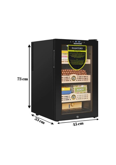 Quantoro Qcc-10 Elektronik Nemlendirme & Soğutmalı Siyah Puro Dolabı - Qtr-003