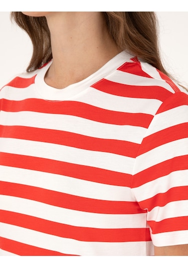 Pierre Cardin Kadın Beyaz Tişört 50305777-vr013 Beyaz