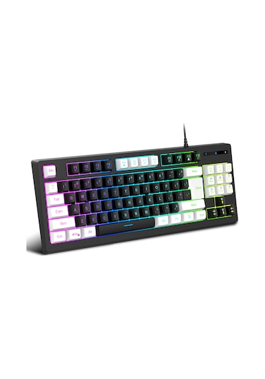 Yunboo "hxsj A877 Rgb Aydınlatmalı 87 Tuşlu Kompakt Oyun Klavyesi - Mekanik Hisseli, Usb Bağlantılı"