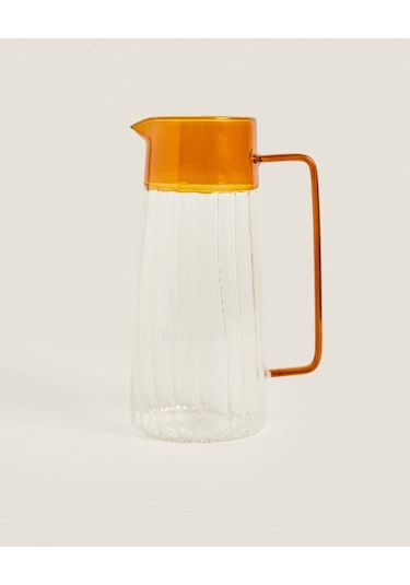 Periboia Turuncu Detaylı Cam Sürahi 1600 Ml