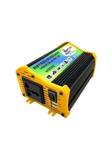 Pazly 3000w Modifiye Sinüs İnvertör - 220v Çıkış, 2 Usb, Çoklu Koruma, Hafif Kompakt