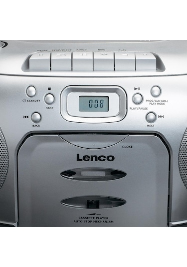Lenco Scd-420 Sı - Taşınabilir Fm Radyo Cd Kaset Çalar Gümüş
