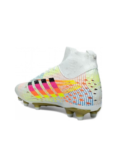 Lalıga Super Mercury Bilekli Çoraplı Krampon Futbol Ayakkabısı L-575-kr Beyaz