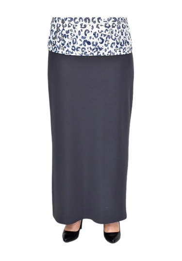 Kadın Uzun Lastikli Kalem Etek Bgl-st04727 Füme