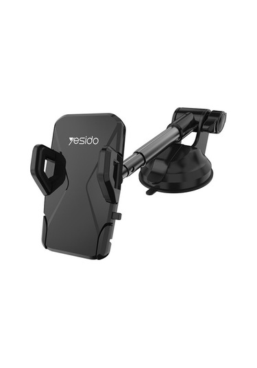 Wondernest Yesido C360 Araba Katlanabilir Otomatik Klipsli Telefon Tutucu Siyah Siyah