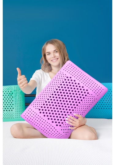 Viscofoam Air Terapi Hava Kanallı Ortopedik Yastık Visco Yastık Mor 60x40x16cm