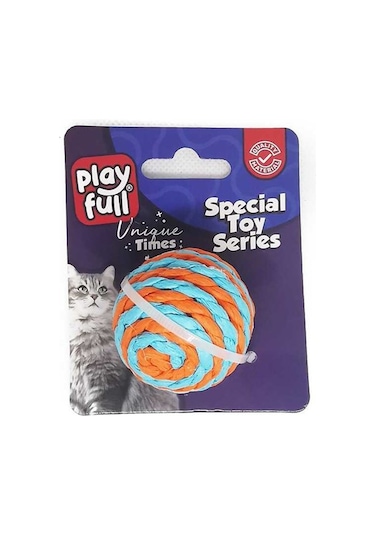 Playfull Hasır Top Kedi Oyuncağı 4 Cm