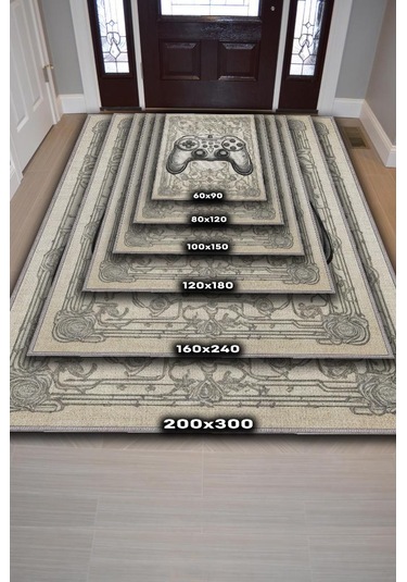 Homshtag Gamer Odası Halısı,krem Renkli Genç Odası Halısı,renkli Oyuncu Odası Halı Çocuk Odası Halı Çok Renkli