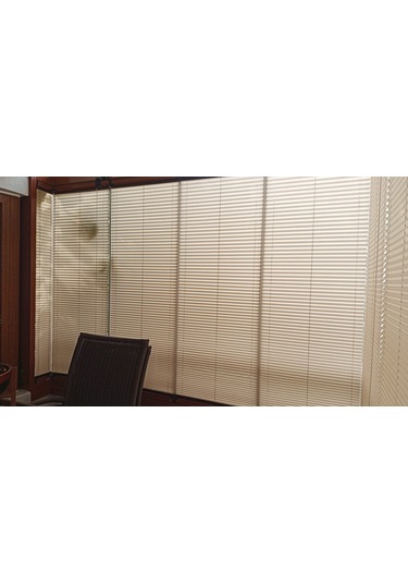 Plise Dekor Krem Plise Perde - Cam Balkon Perdesi Yapıştırma Profilli