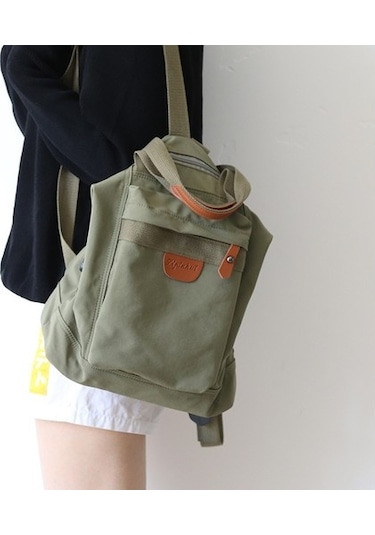 Goldenqian Düz Renk Sırt Çantası Kadın Yeni Kore Tarzı Moda Okul Çantası Kadın Üniversite Öğrencisi Seyahat Sırt Çantası 48fgqo Yeşil