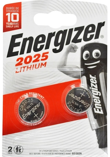 Energizer CR2025 Blister Lityum Hafıza Pili 2'li