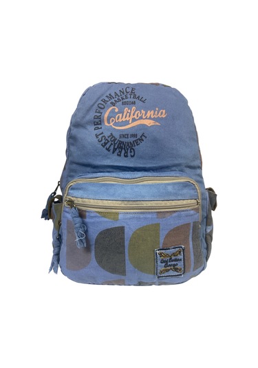 Kaliteli Renkli Vintage Disayn Günlük Sırt Gezi Okul Seyahat Çantası 31 Cm X 41 Cm Mavi