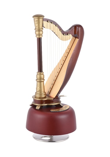 Monyee "el Yapımı Kurmalı Arp Müzik Kutusu - Masanız İçin Şık Ve Romantik Hediye"