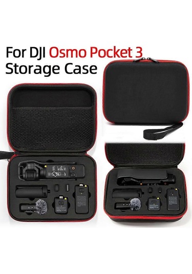 Djı Osmo Pocket 3 Üç Eksenli Gimbal Sabitleyici Kamera Saklama Çantası, Pocket 3 Taşıma Çantası, Spor Kamera Ve Aksesuar Sıralama Çantası, Kırmızı Astarlı Gri, Evrak Çantası Tarzı Diğer