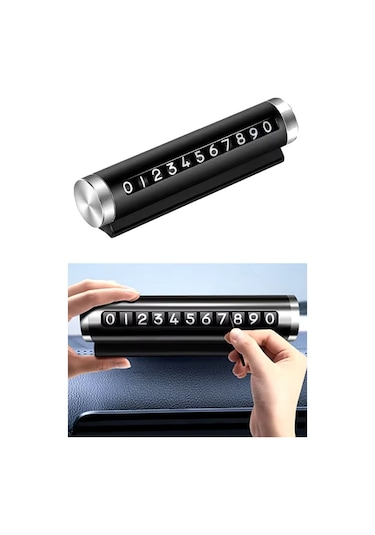 Metal Kasa Numara Çevirmeli Araç İçi Telefon Numaratör Park Numarası Parkmatik Araba Numaratör