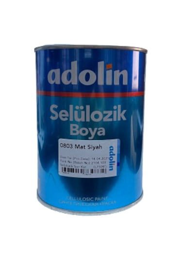 Adolin Selülozik Mat Siyah Boya 0.75 Kg