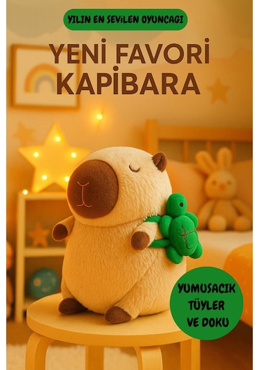 Cappy Capybara Peluş 40 Cm Cappysnug Capyberry Cappylush Kahverengi