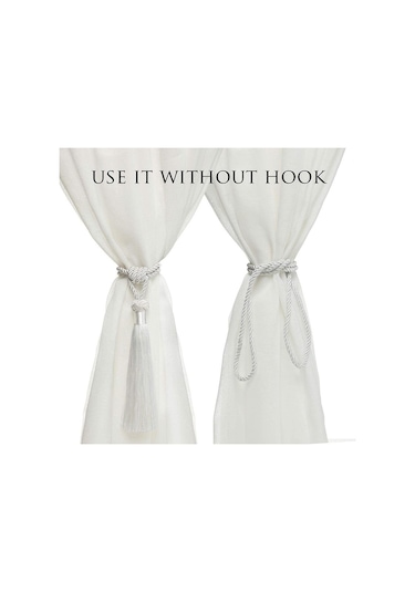 Beyaz 1 Adet El Yapımı Yüksek Kaliteli Perde Tiebacks El Dokuma Holdbacks Ev Dekoratif Püsküller Tiebacks 12 Renk