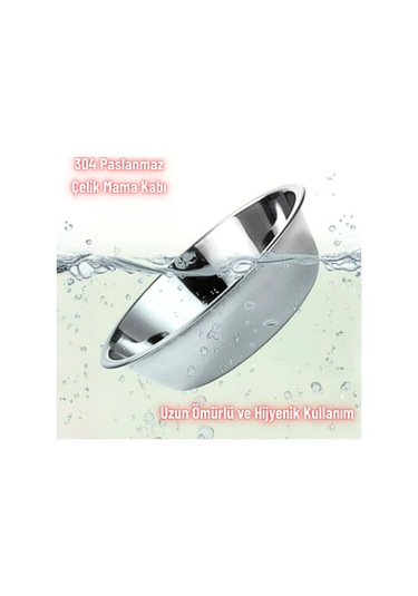 Kedi Köpek Mama Ve Su Kabı Paslanmaz Çelik Kase Otomatik Su Denge Akıcı Mama Besleme Kolay Temizlik