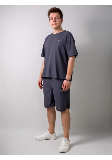 Neızprostyh Şort Ve Tişört İle Spor Takımı 376358338 Gri