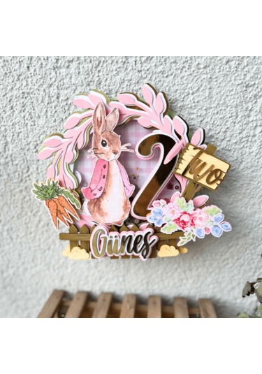 Peter Rabbit Tavşan Temalı Kız Çocuk Doğum Günü İsme Özel 3d Pasta Süsü Cake Topper Çocuk