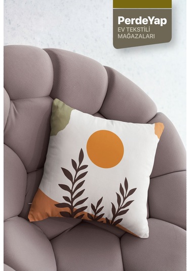 Doğanın Renkleri Temalı Dijital Baskılı 4'lü Kırlent Kılıfı