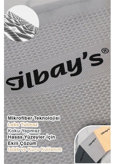 İlbay's Baskılı Mikrofiber Temizlik Bezi 3'lü 40 x 60 CM