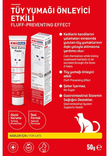 Kiki Excellent Kedi Malt Extra Paste Macun 50 G