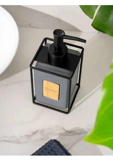 Denezo Seramik Sıvı Sabun Dispanseri, Banyoda Kullanım İçin Dağıtıcı 317948337 Gri