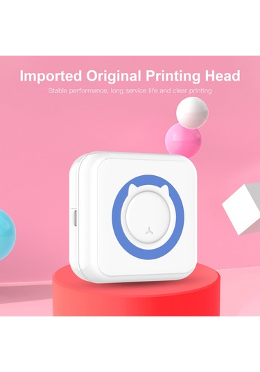 Yunboo Bluetooth İle Bağlanabilir Mini Isı Yazıcı - 58mm 203 Dpı, Kartuşsuz Siyah-beyaz Yazdırma, Not/resim/metin, 1000mah Pil + 11 Adet Kağıt, Siyah