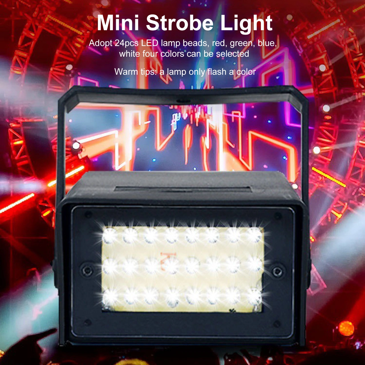 Youtek 24 Led Beyaz Işık Stroboskop - Ktv/bar Sahne Aydınlatması, 220v Avrupa Standartı Flaş Lambası