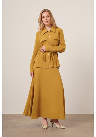 Ftz Women Kadın Melise Crep Takım Yağ Yeşili 31172 Yağ Yeşili