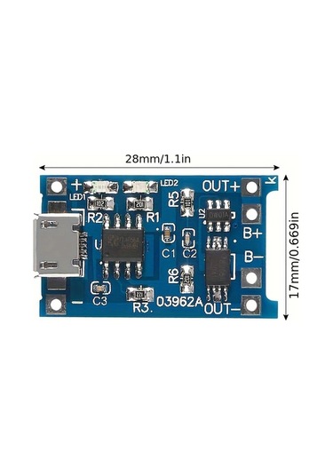 Cordial 10 Adet Mikro-10 5v 1a 18650 Lityum Pil Şarj Kartı Tp4056 Tip C Mikro Usb Şarj Modülü Koruma
