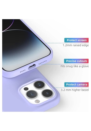 Yüksek Kaliteli İphone 13 Pro Uyumlu Kılıf Liquid Silikon Renk...