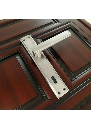 İbiza Mat İnox Full Zamak Elegant Aynalı Oda Kapı Kolu 1 Takım