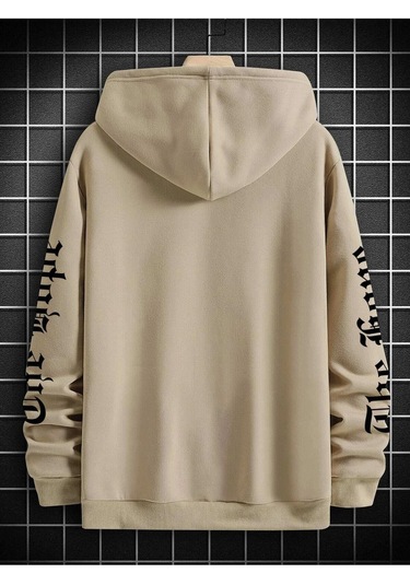Startmore Kahverengi Unisex Kadın/erkek The Hope Renkli Baskılı Oversize Kapüşonlu