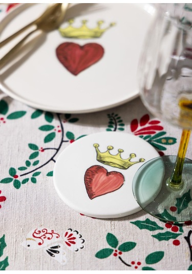 The Mia Luv Bardak Altlığı 4lü Set- 10 Cm Çok Renkli