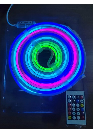 24v 10 Metre 6x12 Mm 120 Ledli Amimasyonlu Sese Duyarlı Rgb Pixel Neon Led Set Ir Kumanda Ve Bluetoo