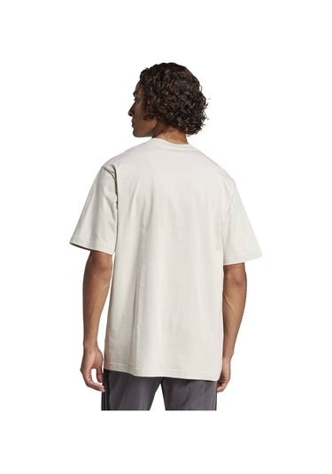 Adidas Essentials Linear Sj Erkek Ekru Bisiklet Yaka Tişört Ekru