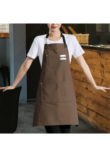Homyl Şef Önlüğü Bahçe Ticari Mağaza Için Çok Amaçlı Kahverengi