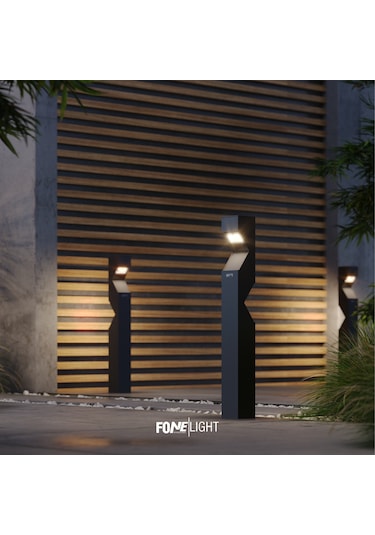 Fonelight Dualluz Çift Yönlü Bahçe Aydınlatması Antrasit 100 Cm Antrasit