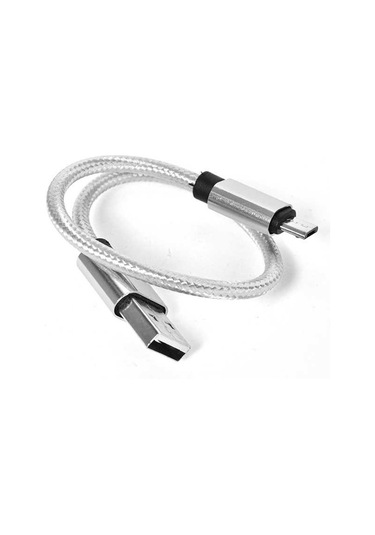 Gri 30 Cm Halat Micro Usb Kablo