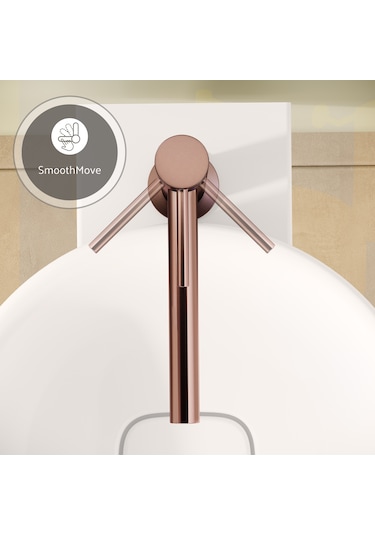 VitrA Origin A4255829 Çanak Lavabo Bataryası Soft Bakır