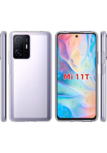 Xiaomi Mi 11T 5G Kılıf Zore Şeffaf İnce ve Esnek Süper Silikon Kılıf