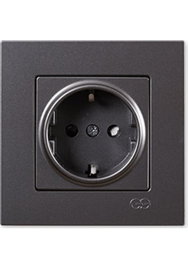 EQONA Füme Topraklı Priz ÇerçeveSİZ