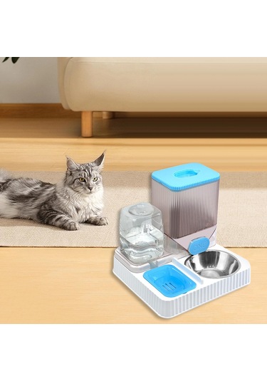 Suntek Otomatik Kedi Tiryakisi Besleyici Evcil Kase-ile-mavi