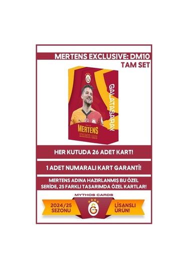 Galatasaray Dries Mertens Exclusive: Dm10 Tam Set Koleksiyon Kartları - Kutu