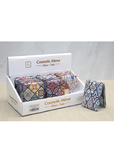 Taşlı El Aynası Dikdörtgen Kalın Alk3747 Renkli